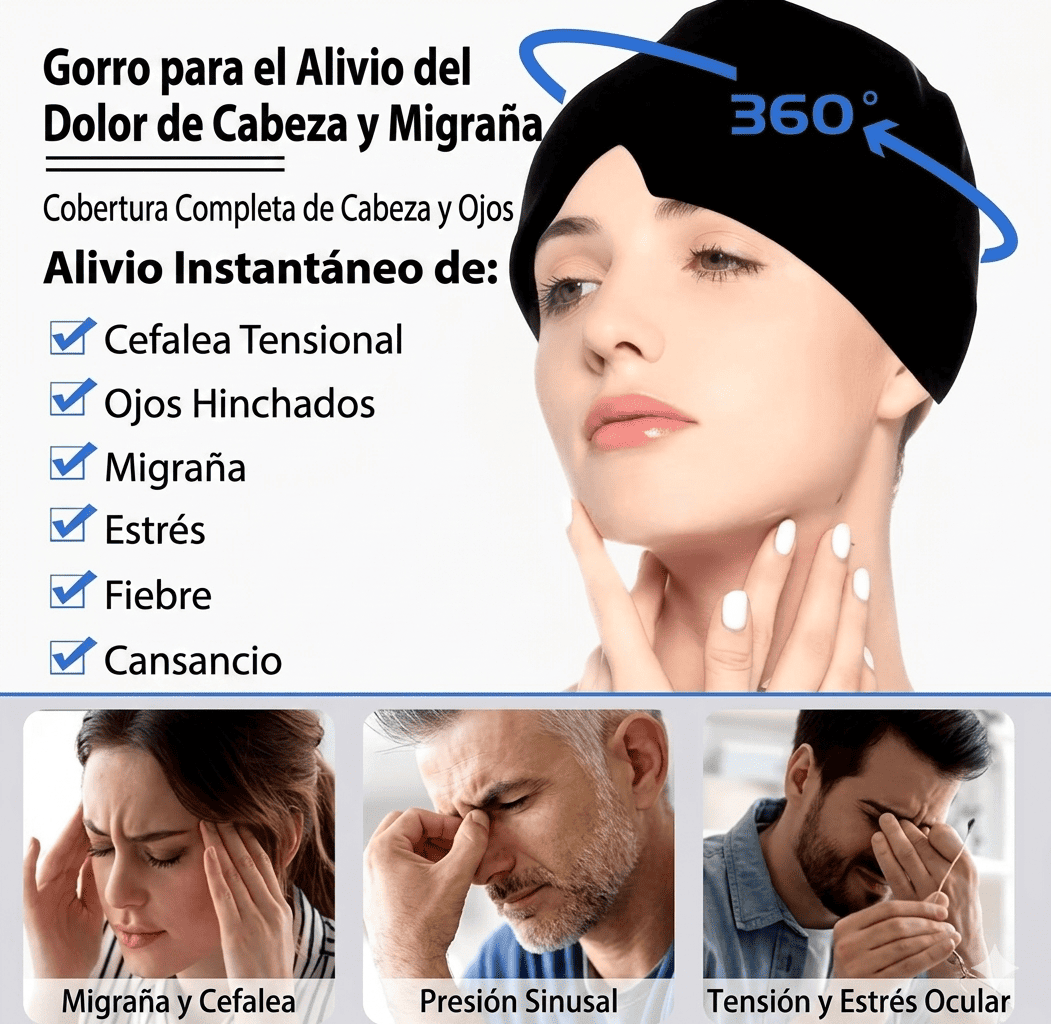 Gorro de Terapia Dual: Elimina el Dolor de Cabeza Sin Medicamentos